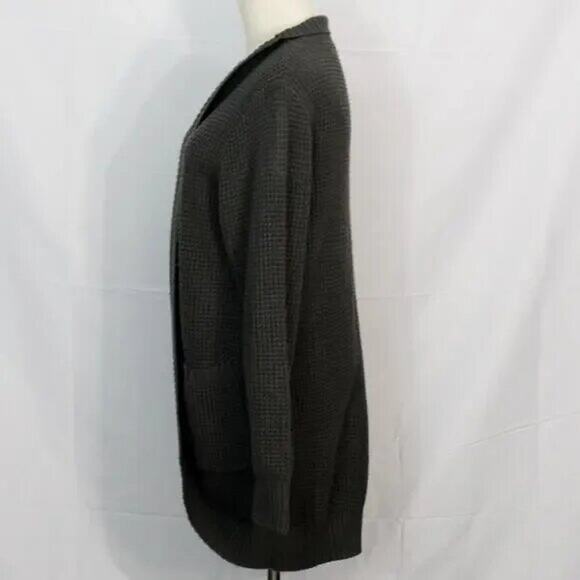 Merokeety Chunky Knit Open Front Grey Cardigan Size XL - Picture 5 of 8